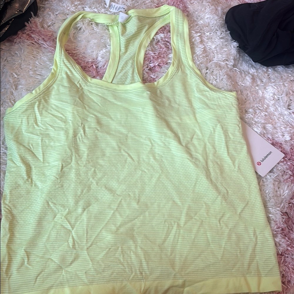 lululemon athletica Women's Lime Green Tank Top